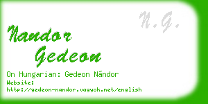 nandor gedeon business card